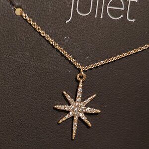 Juliet Hypoallergenic Gold Plated Star Necklace. Brand New.